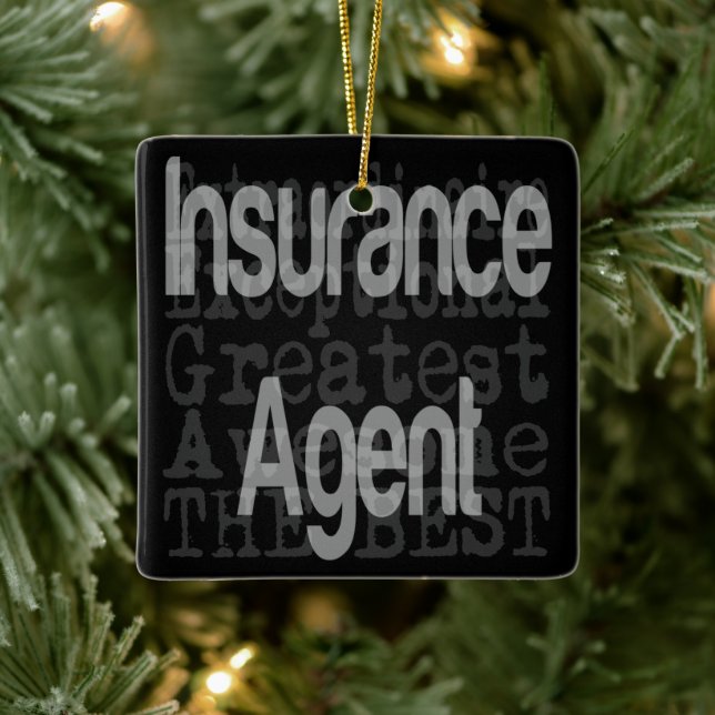 Ornement En Céramique Agent d'assurance Extraordinaire (Arbre)