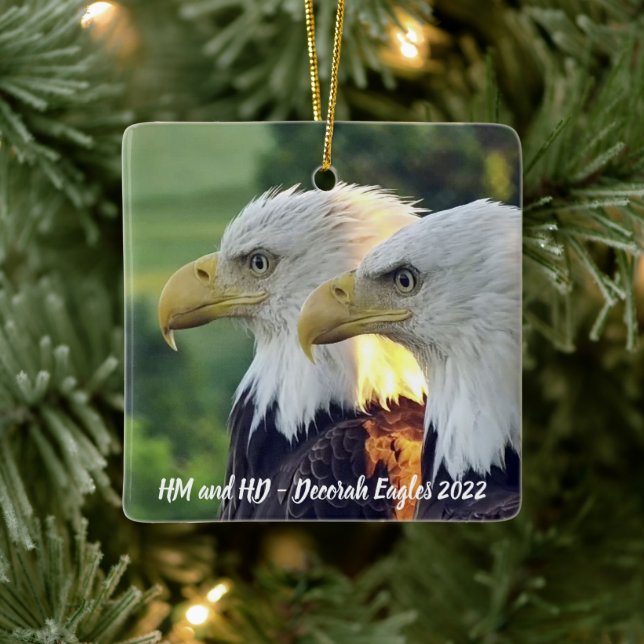 Ornement En Céramique Aigles de Decorah (Arbre)