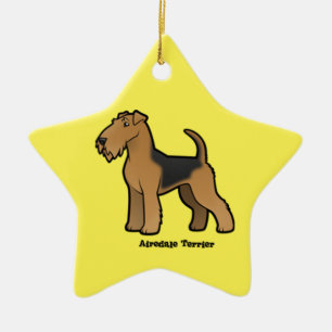 Ornement En Céramique airedale terrier