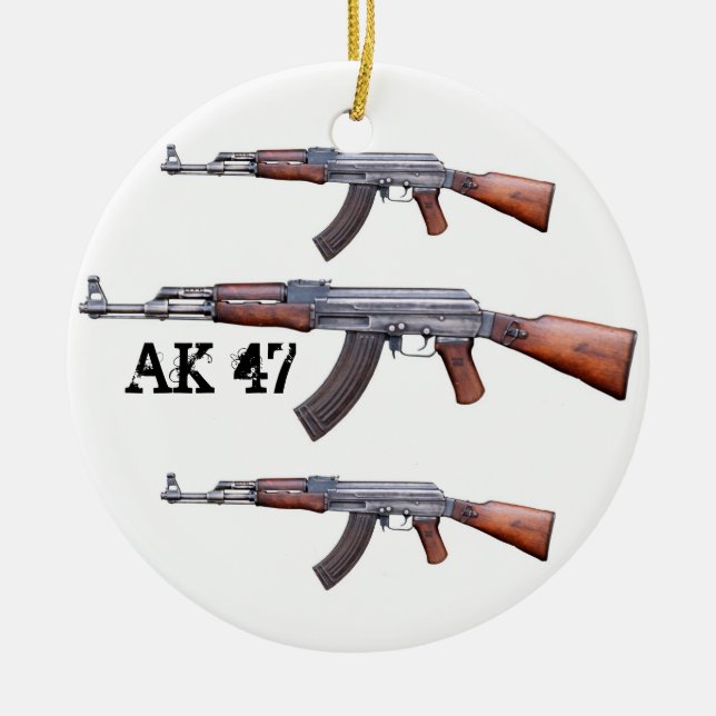 ORNEMENT EN CÉRAMIQUE AK-47 (Devant)