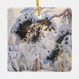 Ornement En Céramique Akseli Gallen-Kallela - Forêt en hiver