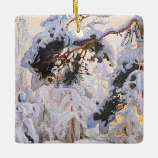Ornement En Céramique Akseli Gallen-Kallela - Forêt en hiver (Devant)