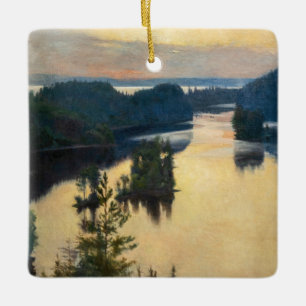 Ornement En Céramique Albert Edelfeel - Kaukola Ridge au coucher du sole