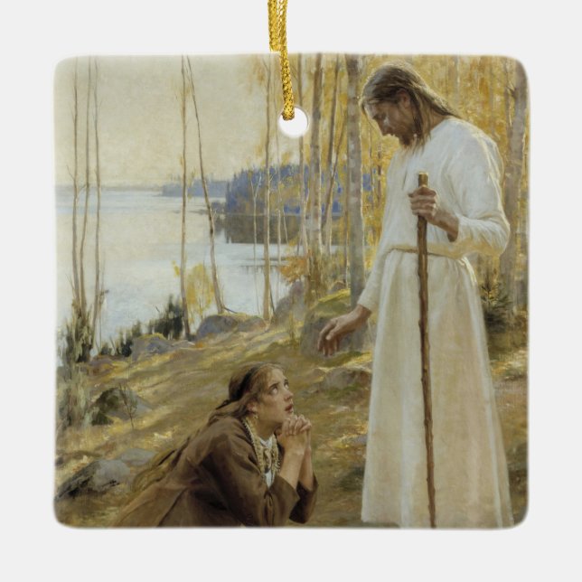 Ornement En Céramique Albert Edelfeue - Christ et Mary Magdalene (Devant)