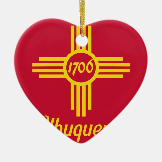 Ornement En Céramique Albuquerque, Nouveau Mexique, Etats-Unis diminuent (Devant)