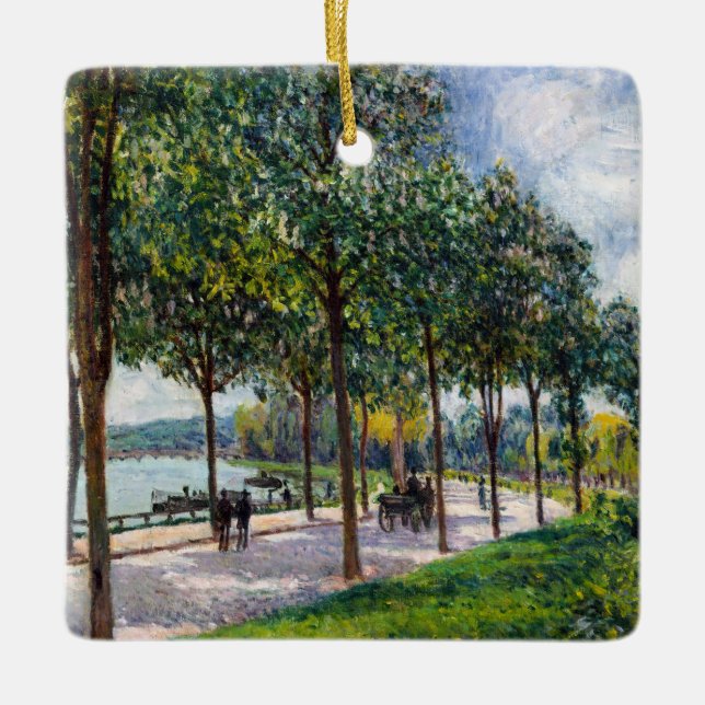 Ornement En Céramique Alfred Sisley - Allée des châtaigniers (Devant)