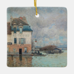 Ornement En Céramique Alfred Sisley - Inondation à Port-Marly 1876