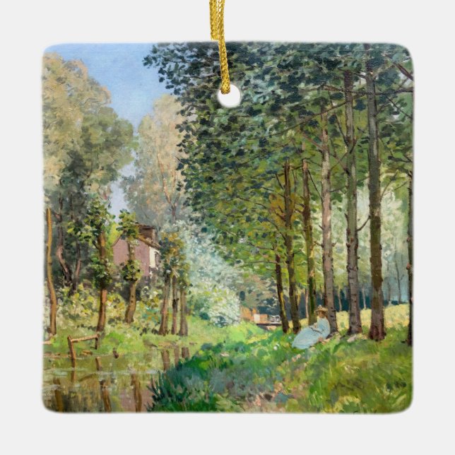 Ornement En Céramique Alfred Sisley - Reposez le long du ruisseau (Devant)