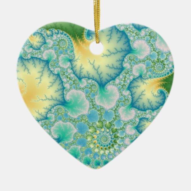 Ornement En Céramique Algues - fractale (Devant)