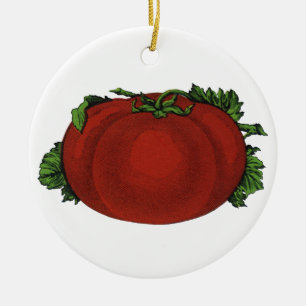 Ornement En Céramique Aliments Anciens, Tomate Mûre, Légumes et Fruits