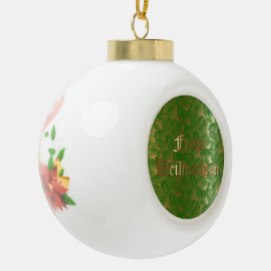 Ornement en céramique allemand de boule de Bell de
