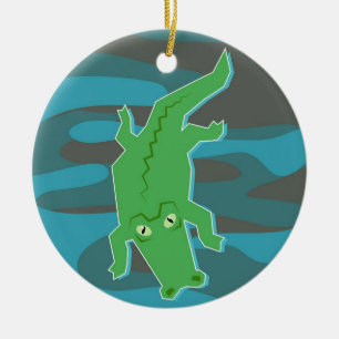 Ornement En Céramique Alligator