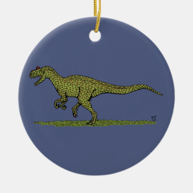 Ornement En Céramique Allosaurus de Dinosaure Jurassique (Devant)
