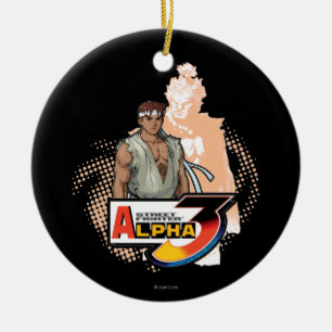 Ornement En Céramique Alpha 3 Ryu et Akuma de Street Fighter