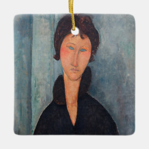 Ornement En Céramique Amedeo Modigliani - Femme aux yeux bleus