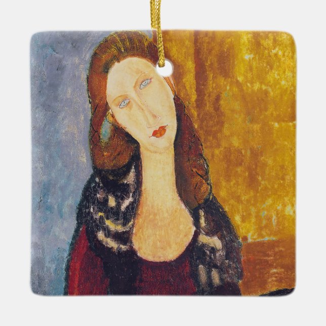 Ornement En Céramique Amedeo Modigliani - Portrait Jeanne Hebuterne #2 (Devant)