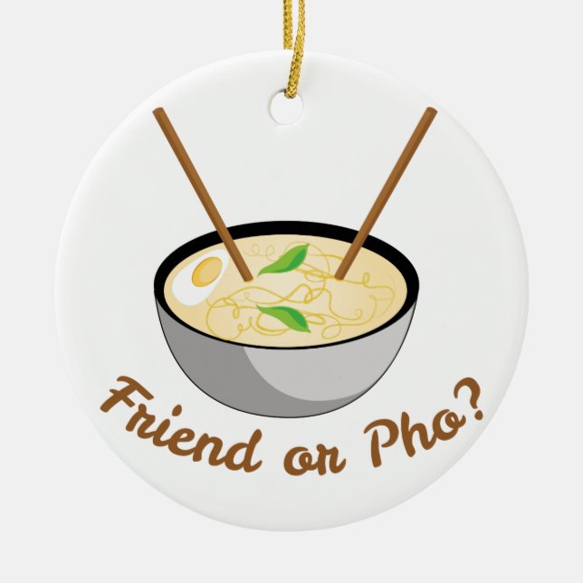 Ornement En Céramique Ami ou Pho (Devant)