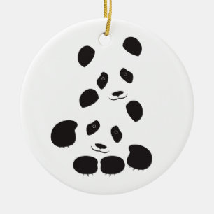 Ornement En Céramique Amitié de panda