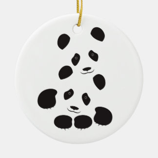 Ornement En Céramique Amitié de panda