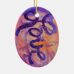 Ornement En Céramique Amour Coucher de soleil Twilight Peinture Ornament