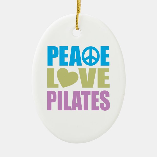 Ornement En Céramique Amour Pilates de paix (Devant)