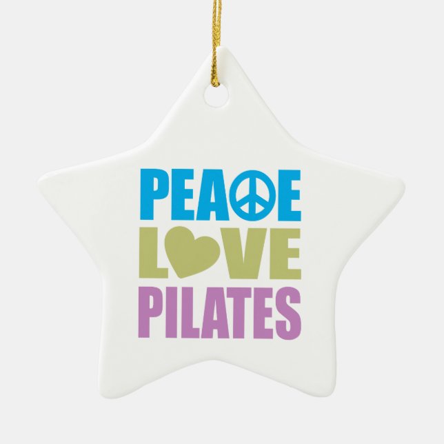 Ornement En Céramique Amour Pilates de paix (Devant)