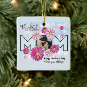 Ornement En Céramique Amour Vous Toujours Maman Personnalisé Fête des mè