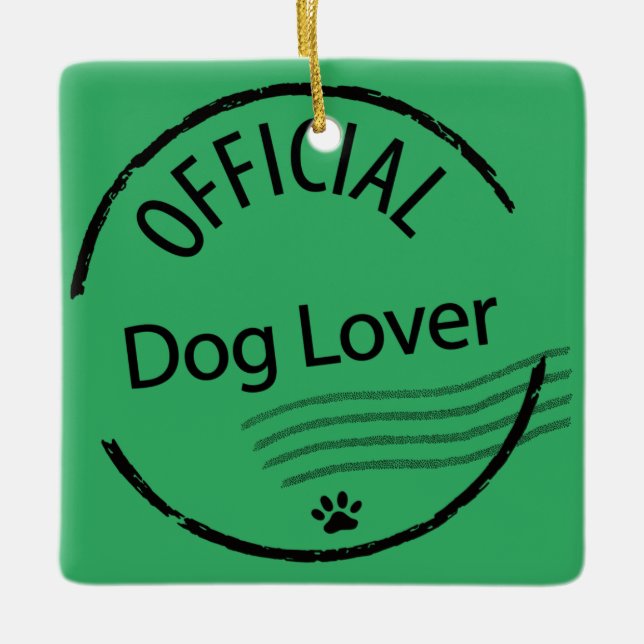 Ornement En Céramique Amoureux des chiens officiel (Devant)