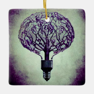 Ornement En Céramique Ampoule d'arbre cérébral