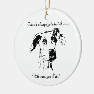 Ornement En Céramique Amusant grand Danse Spoted Chien Humour