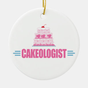 Ornement En Céramique Amusant Mariage Cake Lover