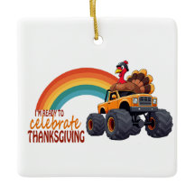 Amusant Turc Monster Truck Thanksgiving Orament