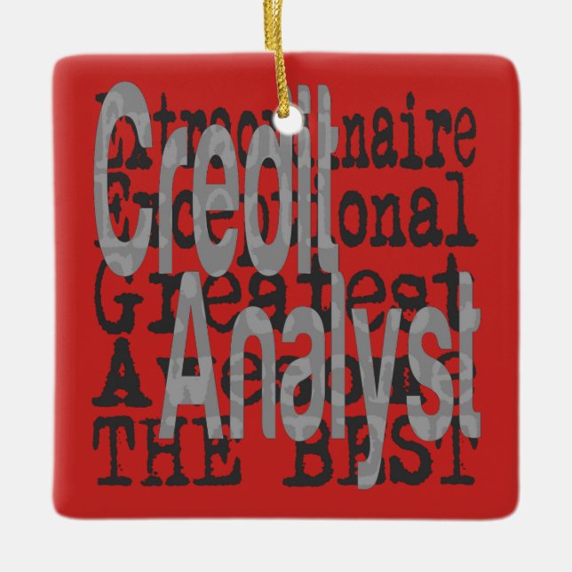 Ornement En Céramique Analyste de crédit Extraordinaire (Devant)