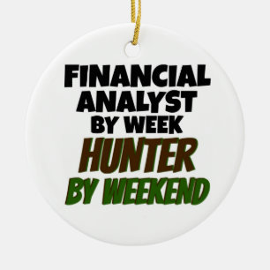 Ornement En Céramique Analyste financier par chasseur de semaine par fin