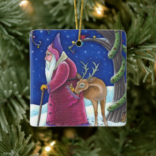 ORNEMENT EN CÉRAMIQUE ANCIEN MONDE BELSNICKLE & HUNGRY REINDEER, NOËL (Arbre)
