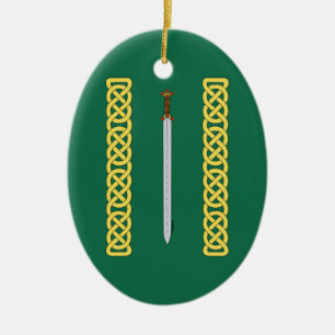 Ornement En Céramique Ancienne épée celtique et réseau