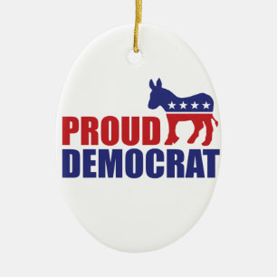 Ornement En Céramique Âne fier de Démocrate