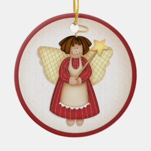 Ornement En Céramique Ange de Noël Ornament d2