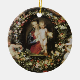 Ornement En Céramique Anges Madonna et enfants Rubens Art