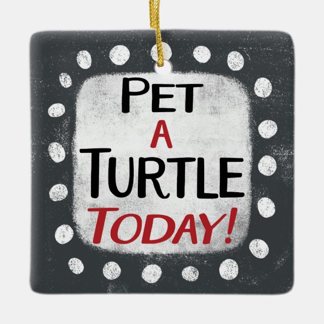 Ornement En Céramique Animaux de compagnie A Turtle Aujourd'hui (Devant)