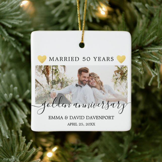 Ornement En Céramique Anniversaire du Mariage Noël (Arbre)