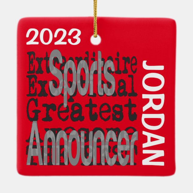 Ornement En Céramique Annonceur sportif Extraordinaire CUSTOM (Dos)