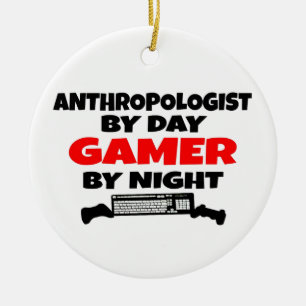 Ornement En Céramique Anthropologue Gamer