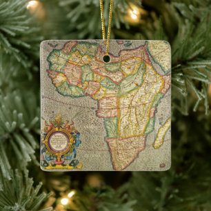 Ornement En Céramique Antique carte Mercator du Vieux Monde de l'Afrique