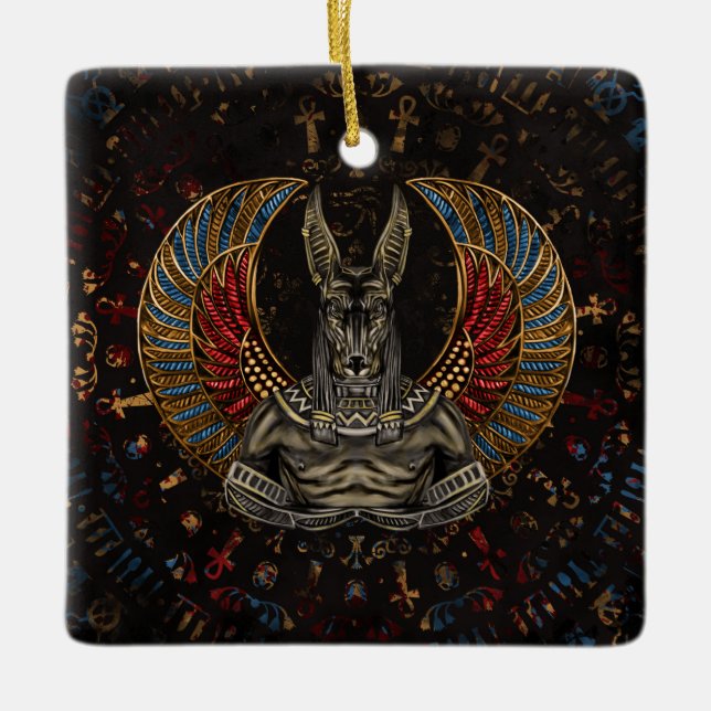 Ornement En Céramique Anubis - Dieu égyptien (Devant)