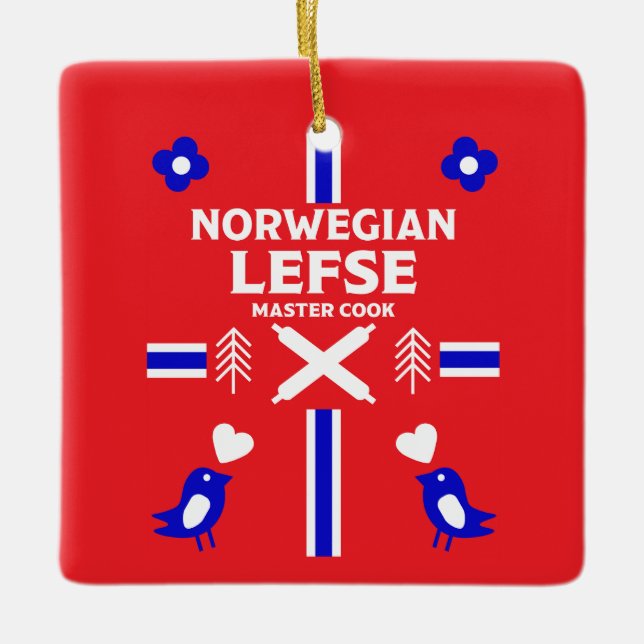 Ornement En Céramique Apron norvégien de gauche (Devant)