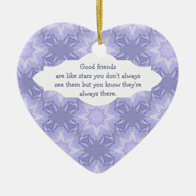 Ornement En Céramique Aquarelle de citation "Good Friends are Like Stars (Devant)