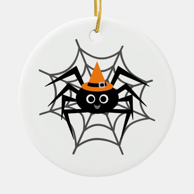 Ornement En Céramique Araignée d'Halloween en maillots et cadeaux Web (Devant)