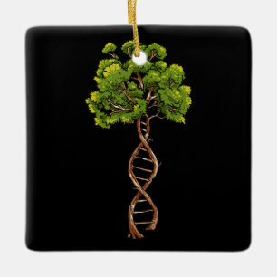 Ornement En Céramique Arbre De La Vie Science Génétique Milieu Biologi