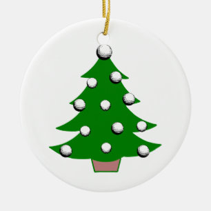 Ornement En Céramique Arbre de Noël de boule de golf